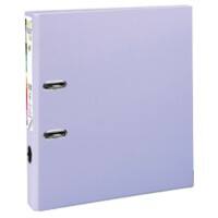Exacompta Prem Touch Lever Arch File A4 50 mm Lilac 2 Rings 53107E Cardboard, PP (Polypropylene) Portrait  Pack of 10