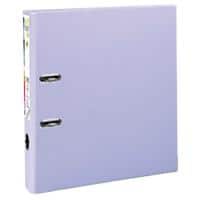Exacompta Prem Touch Lever Arch File A4 50 mm Lilac 2 ring 53107E Cardboard, PP (Polypropylene) Portrait Pack of 10