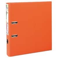 Exacompta Prem Touch Lever Arch File A4 50 mm Orange 2 Rings 53144E Cardboard, PP (Polypropylene) Portrait  Pack of 10