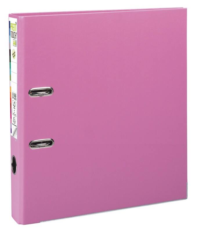 Exacompta Prem Touch Narrow Lever Arch File A4 50 mm Pink 2 Rings 53155E Plastic Portrait  10 Pieces