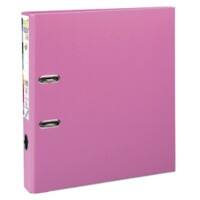 Exacompta Prem Touch Lever Arch File A4 50 mm Pink 2 Rings 53155E Cardboard, PP (Polypropylene) Portrait  Pack of 10