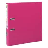 Exacompta Prem Touch Lever Arch File A4 50 mm Raspberry 2 ring 53159E Cardboard, PP (Polypropylene) Portrait Pack of 10