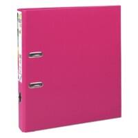 Exacompta Prem Touch Lever Arch File A4 50 mm Raspberry 2 Rings 53159E Cardboard, PP (Polypropylene) Portrait  Pack of 10
