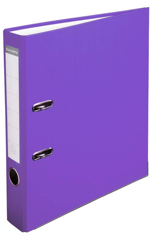 Exacompta Narrow Lever Arch File A4 50 mm Dark Purple 2 Rings 915417B Plastic Portrait  20 Pieces
