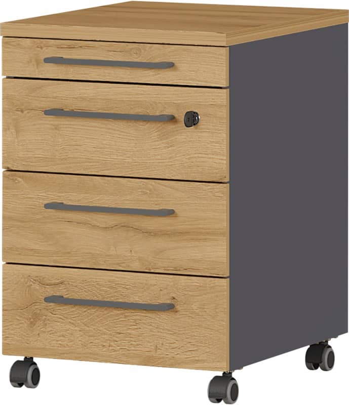 GERMANIA Mobile Pedestal 4239-564 Brown, Grey 420 x 490 x 610 mm