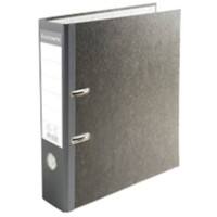 Exacompta Lever Arch File A4 70 mm Grey 2 Rings 53710E Cardboard, PP (Polypropylene) Marbled Portrait  Pack of 20