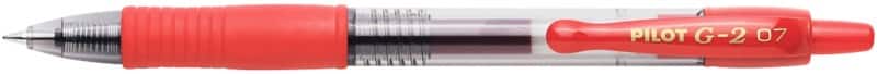 Pilot G2 07 Retractable Rollerball Pen Red 0.4 mm Medium Rollerball Refillable  Pack of 12