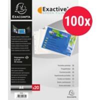 Exacompta Punched Pockets A4 Landscape Clear 55 Micron Pack of 100