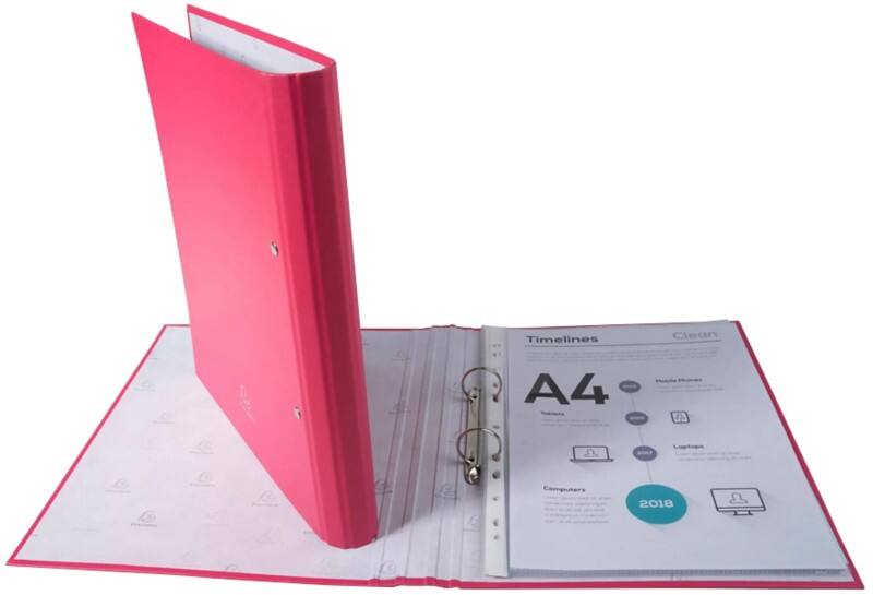 Exacompta 30 mm Ring Binder PP (Polypropylene) A4 2 Rings Assorted 54570E Pack of 20