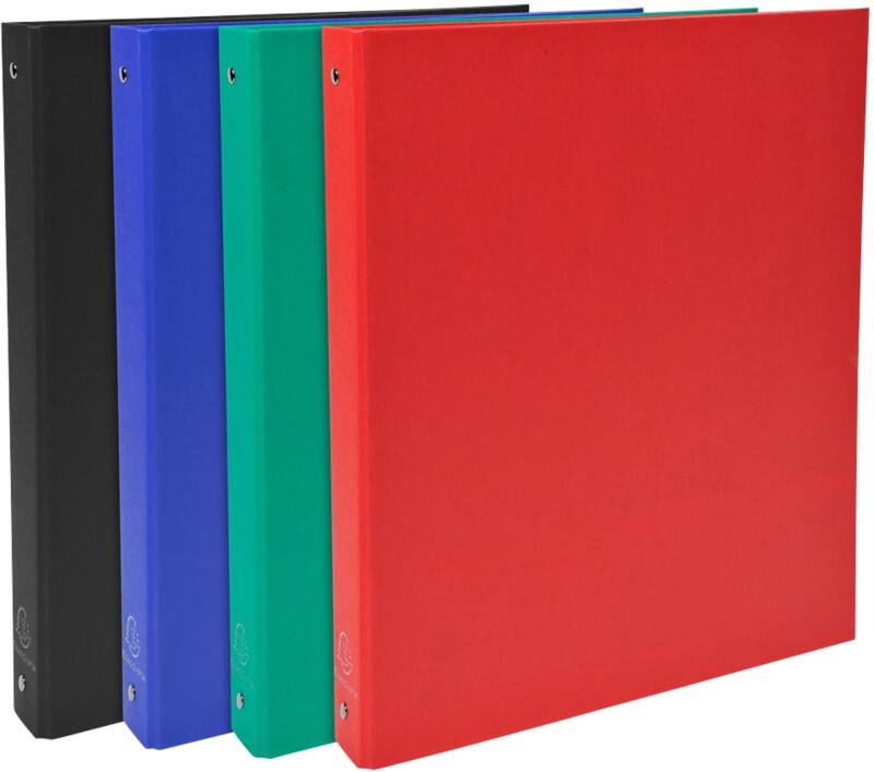 Exacompta 30 mm Ring Binder PP (Polypropylene) A4 4 Rings Assorted 51370E Pack of 20