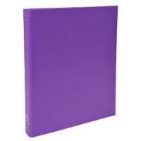 Exacompta Ring Binder 51376E Polypropylene Covered Card A4 4 ring 30 mm Purple Pack of 20