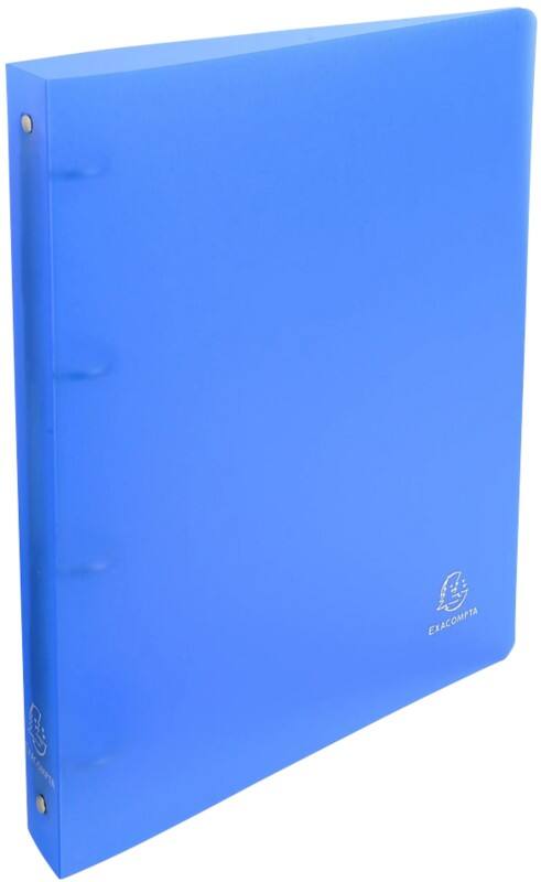 Exacompta Chromaline 30 mm Ring Binder PP (Polypropylene) A4 4 Rings Blue 51266E Pack of 10