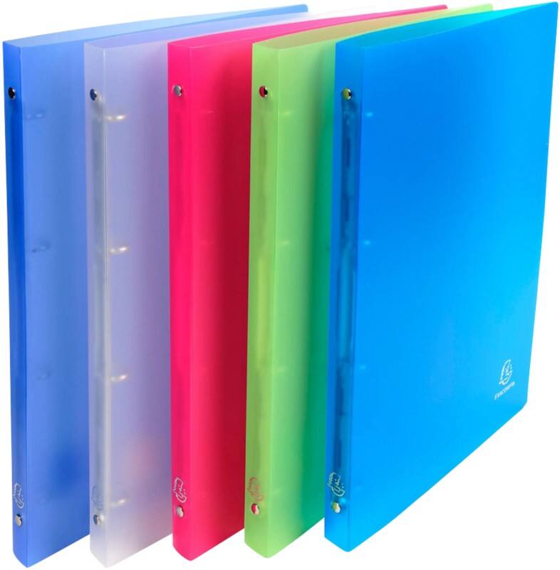 Exacompta Chromaline 15 mm Ring Binder PP (Polypropylene) A4 4 Rings Assorted 51169E Pack of 20