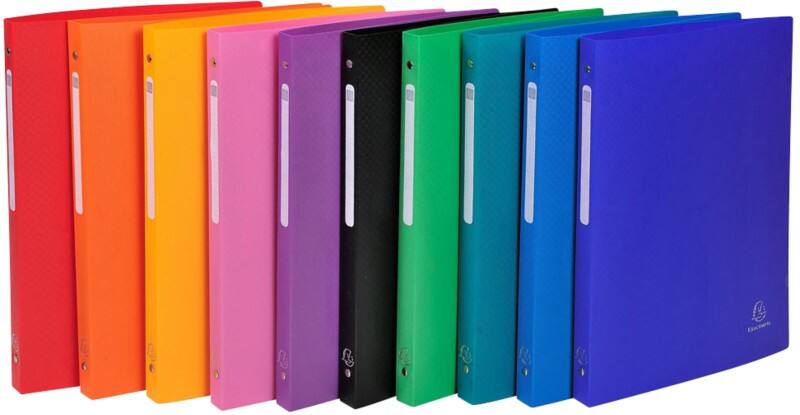 Exacompta Opak 15 mm Ring Binder PP (Polypropylene) A4 4 Rings Assorted 51299E Pack of 20