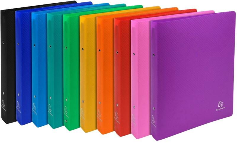 Exacompta Opak 30 mm Ring Binder PP (Polypropylene) A4 2 Rings Assorted 54699E Pack of 20