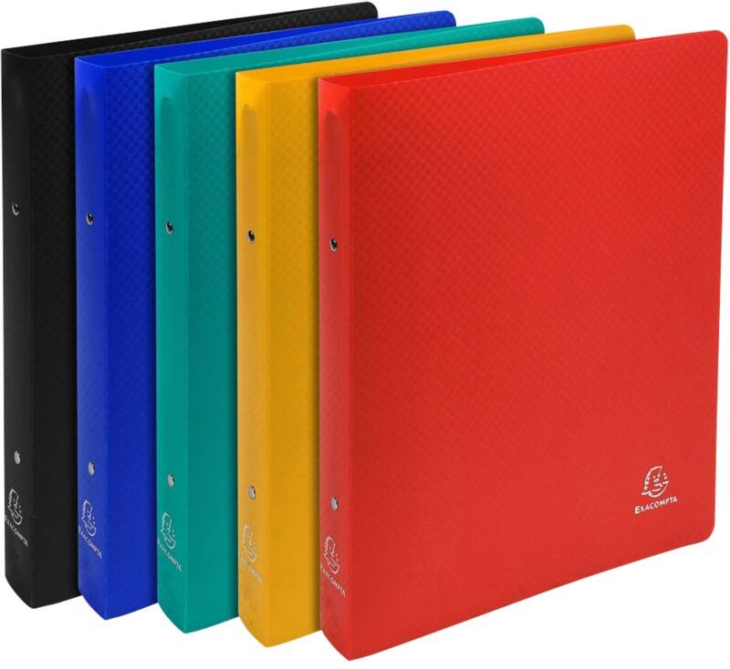 Exacompta Opak 30 mm Ring Binder PP (Polypropylene) A4 2 Rings Assorted 54280E Pack of 20