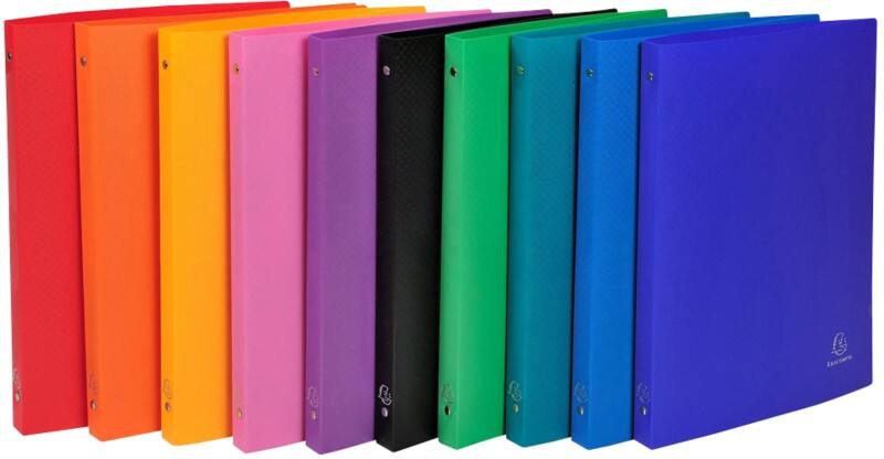 Exacompta Opak 15 mm Ring Binder PP (Polypropylene) A4 4 Rings Assorted 51199E Pack of 20