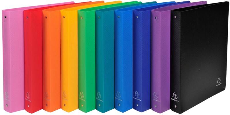 Exacompta Opak 30 mm Ring Binder PP (Polypropylene) A4 4 Rings Assorted 51699E Pack of 20