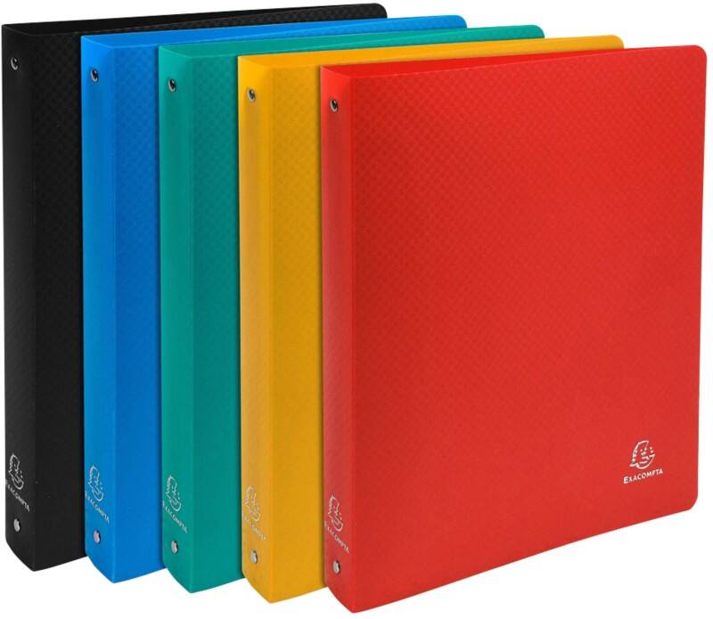 Exacompta Opak 30 mm Ring Binder PP (Polypropylene) A4 4 Rings Assorted 51280E Pack of 20