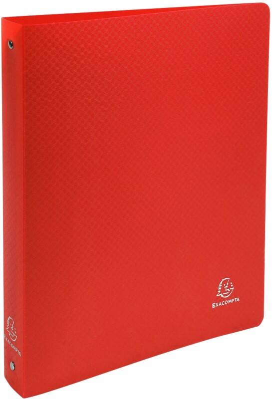 Exacompta Opak 30 mm Ring Binder PP (Polypropylene) A4 4 Rings Red 512805E Pack of 20