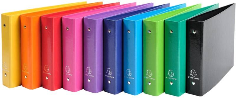Exacompta Iderama 25 mm Ring Binder Cardboard 2 Rings Assorted 829E Pack of 10