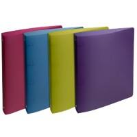 Exacompta Ring Binder Linicolor 51387E Polypropylene A4+ 30 mm 4 ring Assorted Pack of 10