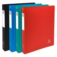 Exacompta Ring Binder Opaque 51390E Polypropylene A4+ 4 ring 30 mm Assorted Pack of 10
