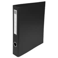 Exacompta Ring Binder Cardboard PVC/PU covered A4 4 ring Black Pack of 15