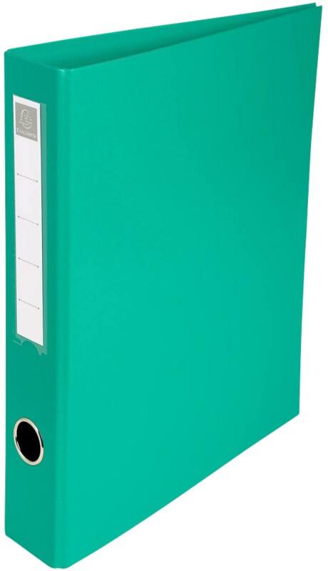 Exacompta 40 mm Ring Binder Cardboard, PU (Polyurethane), PVC (Polyvinyl Chloride) A4 4 Rings Green 51643E 1Pack of 5