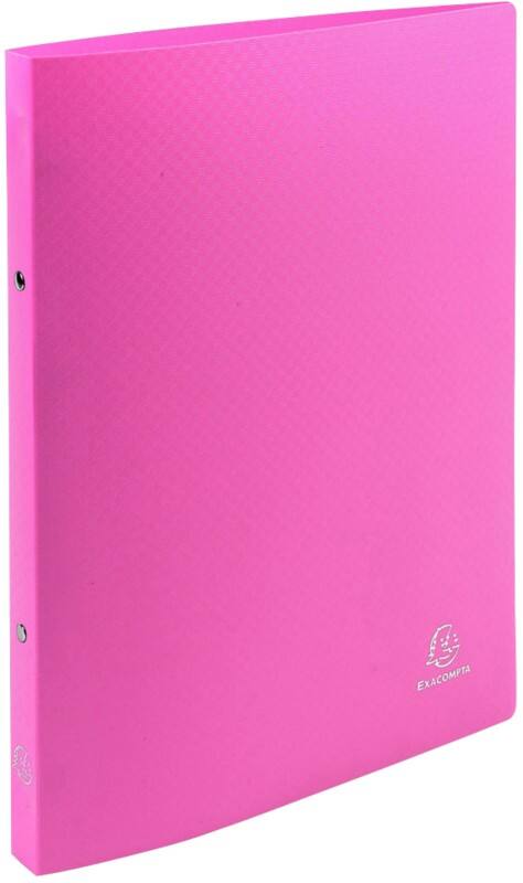 Exacompta Opak 15 mm Ring Binder PP (Polypropylene) A4 2 Rings Pink 54194SE Pack of 25