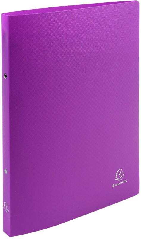 Exacompta Opak 15 mm Ring Binder PP (Polypropylene) A4 2 Rings Purple 54197SE Pack of 25