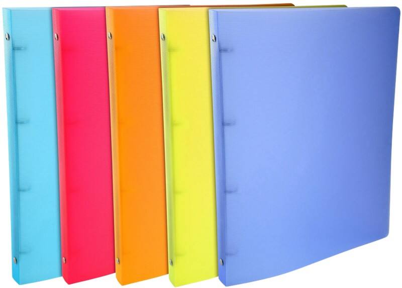 Exacompta Linicolor 15 mm Ring Binder PP (Polypropylene) A4 4 Rings Assorted 51177E Pack of 30