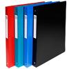 Exacompta Ring Binder Opaque 51290E Polypropylene A4 20 mm 4 ring Assorted Pack of 15