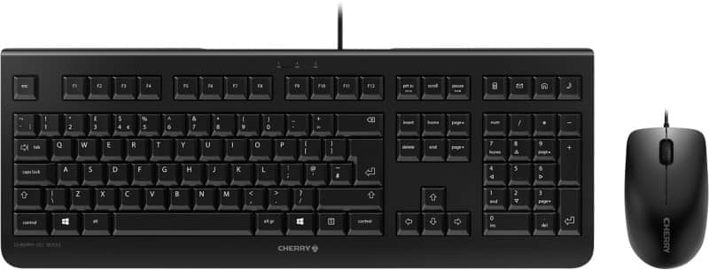CHERRY Wired Keyboard & Mouse DC 2000 QWERTY GB Black