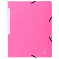 Exacompta Elasticated Folder 5560E Pink Molted Pressboard 24 x 32 cm Pack of 25