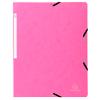 Exacompta Elasticated Folder 5560E Pink Molted Pressboard 24 x 32 cm Pack of 25