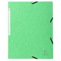 Exacompta Elasticated Folder 5563E Green Molted Pressboard 24 x 32 cm Pack of 25