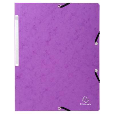 Exacompta Elasticated Folder 5568E Purple Molted Pressboard 24 x 32 cm Pack of 25