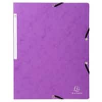 Exacompta Elasticated Folder 5568E Purple Molted Pressboard 24 x 32 cm Pack of 25