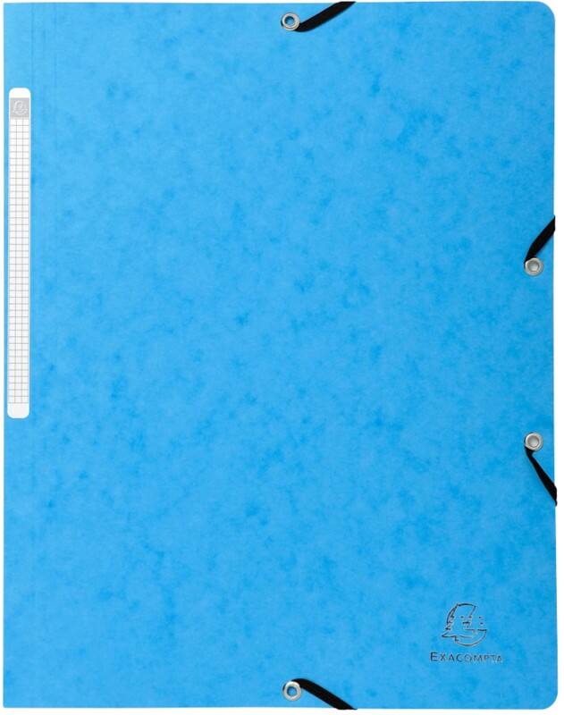 Exacompta Elasticated Folder 5569E Turquoise Molted Pressboard 24 x 32 cm Pack of 25
