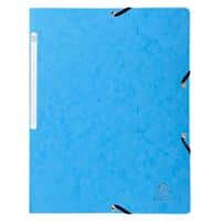 Exacompta Elasticated Folder 5569E Turquoise Molted Pressboard 24 x 32 cm Pack of 25