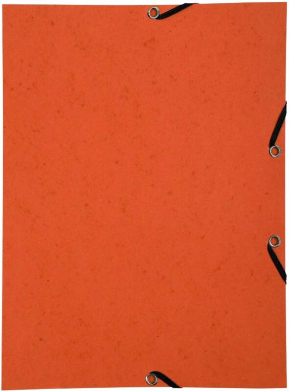 Exacompta Elasticated Folder 55464E Orange Card 24 x 32 cm Pack of 50