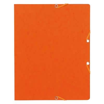Exacompta Elasticated Folder 55464E Orange Card 24 x 32 cm Pack of 50