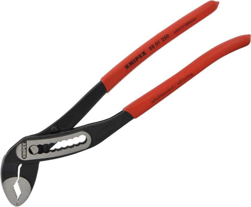 Knipex Alligator Water Pump Pliers with PVC Grip 88 01 250 SB Steel 250 mm Black, Red