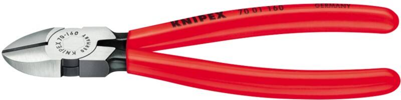 Knipex Diagonal Cutters with PVC Grip 70 01 160 SB Chrome 160 mm Red