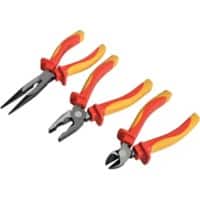 Faithfull Pliers Set with Pouch FAIPLVDESET Steel, Plastic Assorted Pack of 3