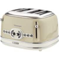 Ariete Toaster 4 Slices Stainless Steel Vintage 1600W Beige