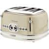 Ariete Toaster 4 Slices Stainless Steel Vintage 1600W Beige