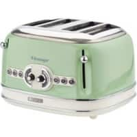 Ariete Toaster 4 Slices Stainless Steel Vintage 1600W Green