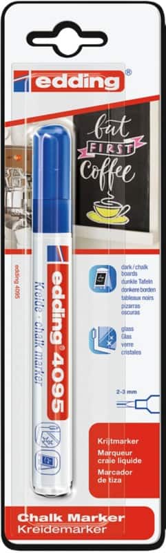 edding 4095 Chalk Marker Medium Bullet 2-3 mm Blue